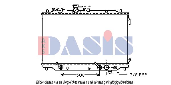 AKS DASIS Радиатор, охлаждение двигателя 110025N